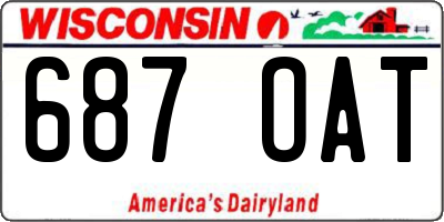 WI license plate 687OAT