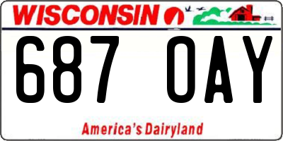WI license plate 687OAY
