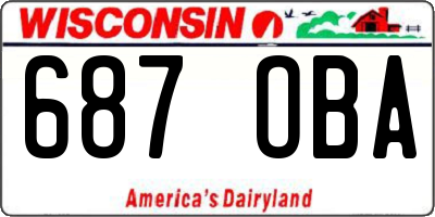 WI license plate 687OBA