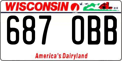 WI license plate 687OBB