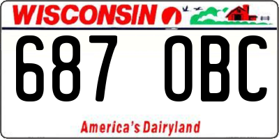 WI license plate 687OBC