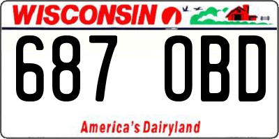 WI license plate 687OBD
