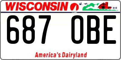 WI license plate 687OBE