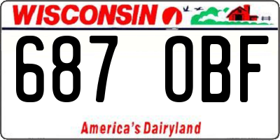 WI license plate 687OBF