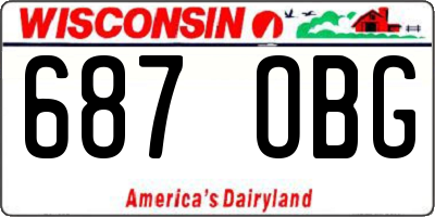 WI license plate 687OBG