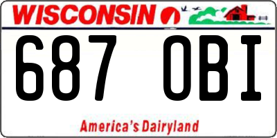 WI license plate 687OBI