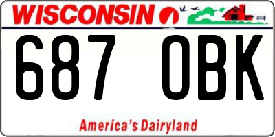 WI license plate 687OBK