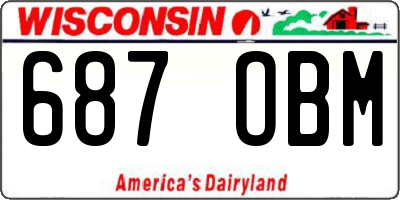 WI license plate 687OBM