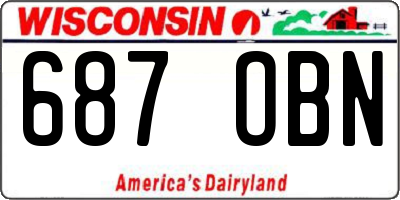 WI license plate 687OBN