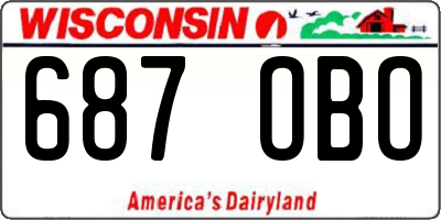 WI license plate 687OBO