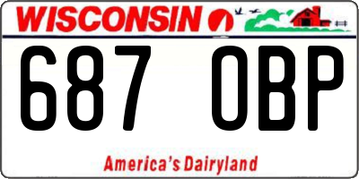 WI license plate 687OBP