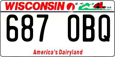 WI license plate 687OBQ