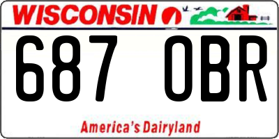 WI license plate 687OBR