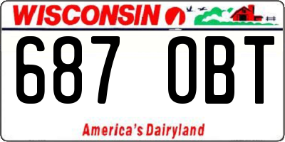 WI license plate 687OBT