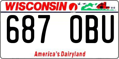 WI license plate 687OBU