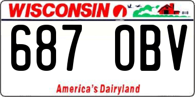 WI license plate 687OBV