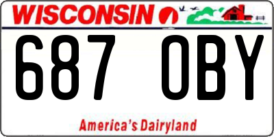 WI license plate 687OBY