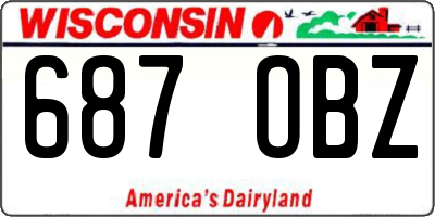 WI license plate 687OBZ