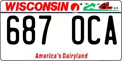 WI license plate 687OCA