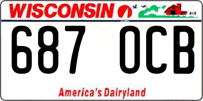 WI license plate 687OCB