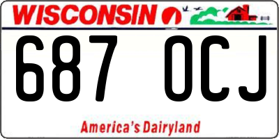 WI license plate 687OCJ