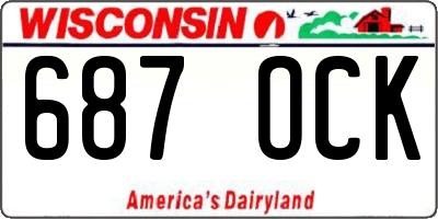 WI license plate 687OCK