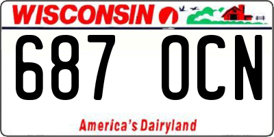 WI license plate 687OCN