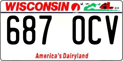 WI license plate 687OCV