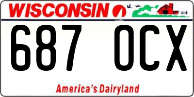 WI license plate 687OCX