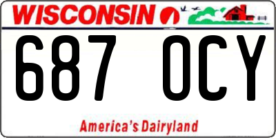 WI license plate 687OCY