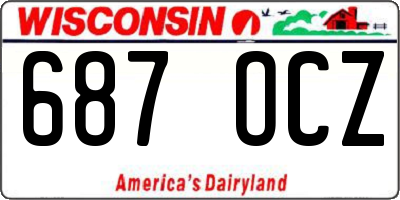 WI license plate 687OCZ