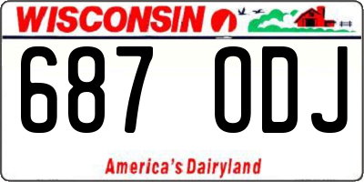 WI license plate 687ODJ