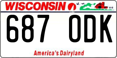 WI license plate 687ODK