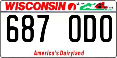 WI license plate 687ODO