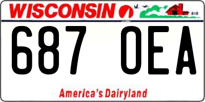WI license plate 687OEA