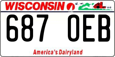 WI license plate 687OEB