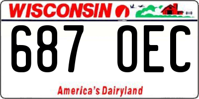 WI license plate 687OEC