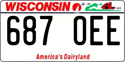 WI license plate 687OEE