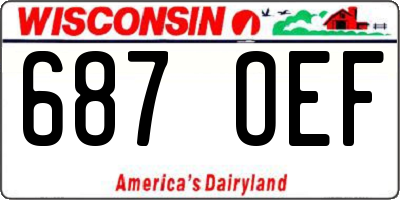 WI license plate 687OEF