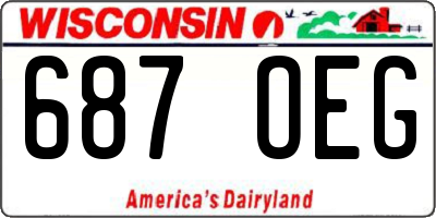 WI license plate 687OEG