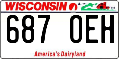 WI license plate 687OEH