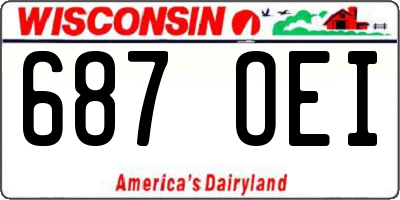 WI license plate 687OEI