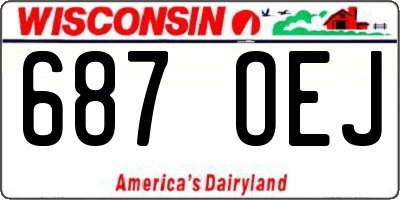 WI license plate 687OEJ