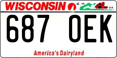 WI license plate 687OEK