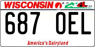 WI license plate 687OEL