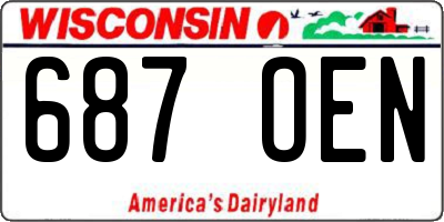 WI license plate 687OEN