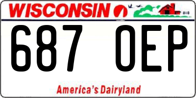 WI license plate 687OEP