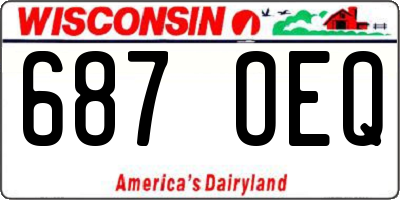 WI license plate 687OEQ
