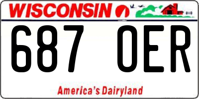 WI license plate 687OER