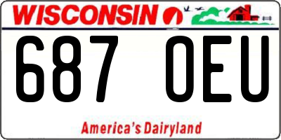 WI license plate 687OEU